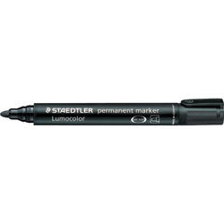 Staedtler 352 Lumocolor Permanent Marker 2.0mm Bullet Tip - Black, Pack of 10