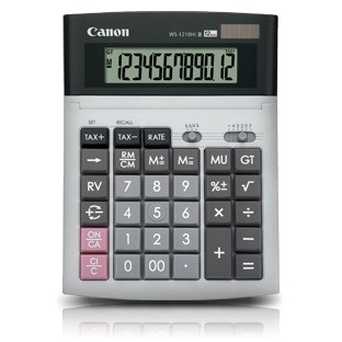 CANON WS-1210Hi III DESKTOP CALCULATOR 12 Digit Dual Power Adjustable