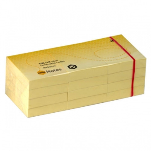 MARBIG NOTES Repositional 40x50mm Yellow Pk12