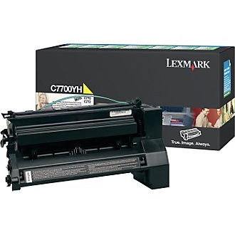 LEXMARK C7700YH ORIGINAL YELLOW PREBATE TONER CART 10K Suits C772