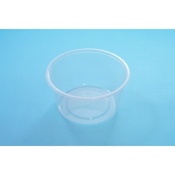 DISPOSABLE ROUND CONTAINER 440ml Clear Bx500 (Lids Sold Separately)