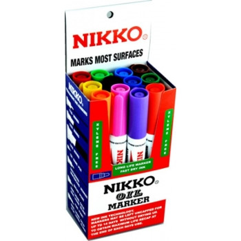OIL MARKER ROUND POINT Green Pk12