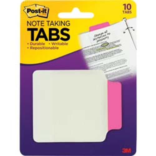 POST-IT DURABLE TABS Pink Note Taking, Pk10 70005171700