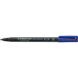 Staedtler 317 Lumocolor Pens Permanent 1.0mm Medium - Blue, Box of 10