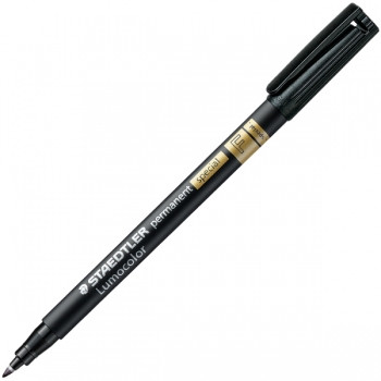 Staedtler 319 Lumocolor Pens Permanent 0.6mm Fine - Special Black, Box of 10