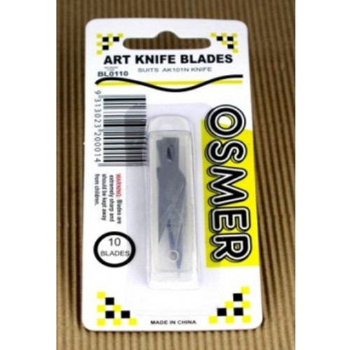 OSMER STRAIGHT ART KNIFE BLADES Suits AK101N Pk10