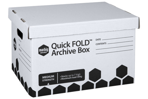 MARBIG ARCHIVE BOX QUICKFOLD W/Lid 305x390x255