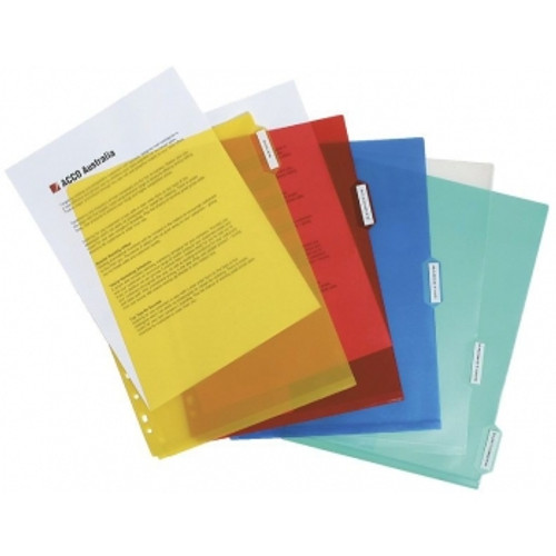 MARBIG POCKET DIVIDERS A4 PP 5 Tab Side Pocket Colour