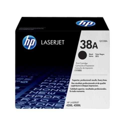 HP 38A BLACK ORIGINAL LASERJET TONER CARTRIDGE 12K (Q1338A) Suits LaserJet 4200