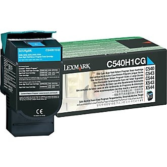 LEXMARK C540H1CG ORIGINAL CYAN TONER CART 2K Suits C540/543/544/X543/544