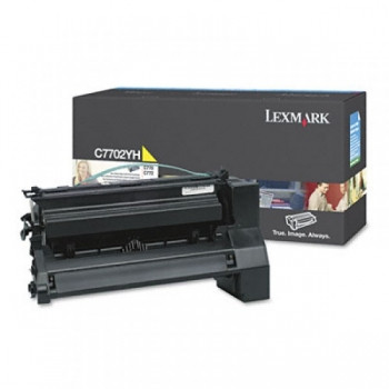 LEXMARK C7702YH ORIGINAL YELLOW PREBATE TONER CART 10K Suits C772