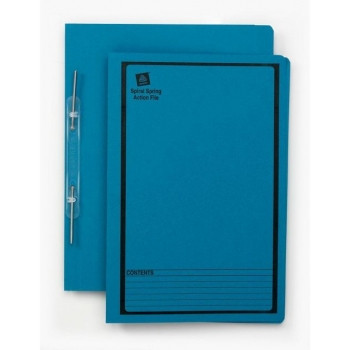 AVERY SPIRAL SPRING ACTION FILES Blue Printed Black Bx25
