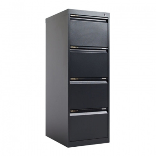 STATEWIDE FILING CABINET 4 DRAWER H1325xw467xd610mm Graphite Ripple