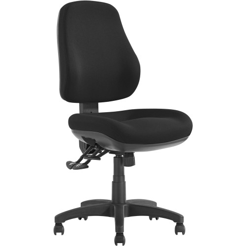 NEWTON ERGONOMIC TASK CHAIR Black 3 Lever, No Arms Metro Black Fabric