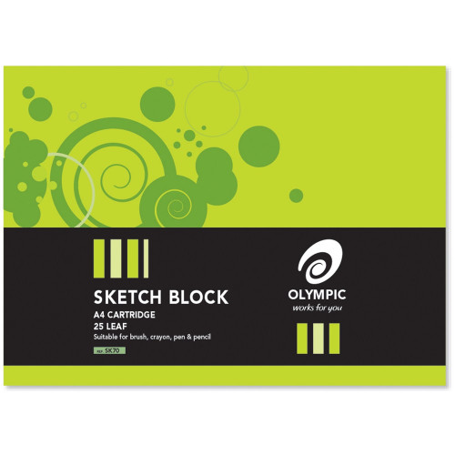 OLYMPIC SKETCH BLOCKS No.70 A4 25Leaf Cartridge