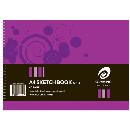 Olympic Spiral Sketch Book Cartridge SP34 A4 40 Page (142460)