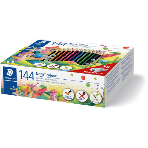 STAEDTLER NORIS CLUB Box of 144 Assorted Coloured Pencils