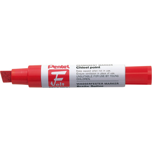 PENTEL JUMBO MARKER N50XL/M180 Chisel point, Red