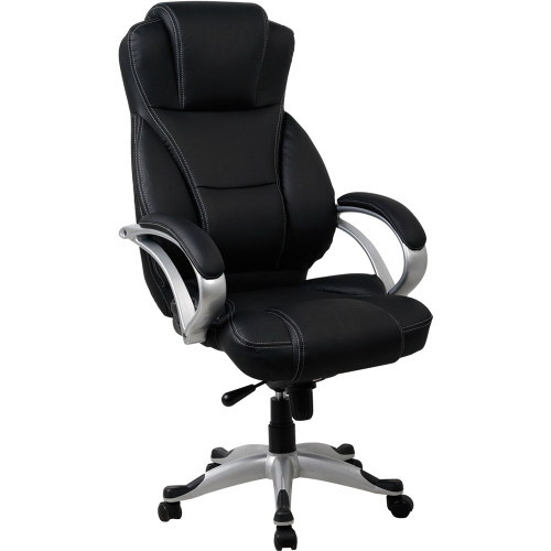 DARTH OFFICE CHAIR HI-BACK Black PU Leather PU Castors