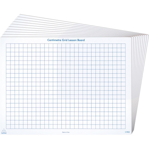 TFC Write & Wipe Boards 1CM Grid 30 Pieces