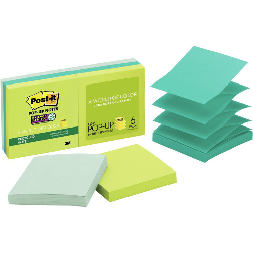 POST-IT R330-6SST NOTE RCYCLD Super Sticky 76x76mm Tropic