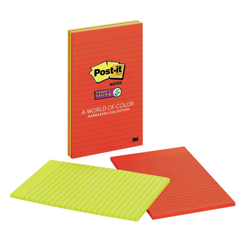 POST-IT 5845-SSAN MEETING NOTE Super Sticky 123x200 Neon