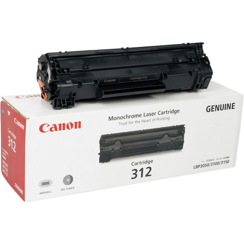 CANON CART312 ORIGINAL BLACK TONER 1.5K Suits Canon Laser Shot LBP3018 / LBP3050 / LBP3100 / LBP3100B / LBP3150