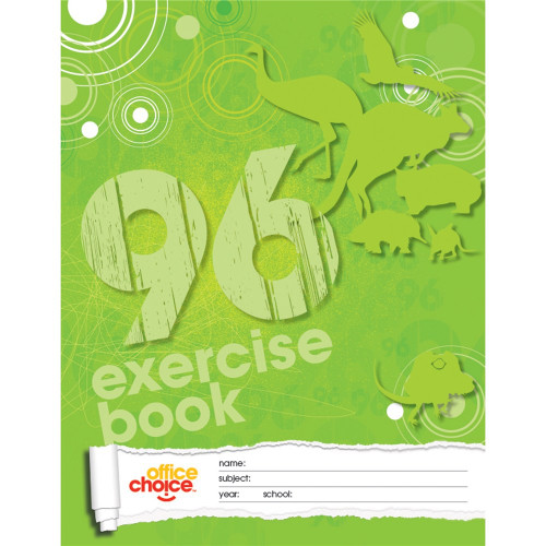 OFFICE CHOICE EXERCISE BOOK 225x175 96pg ** While Stocks Last **