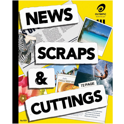 OLYMPIC NEWS, SCRAPS AND CUTTINGS SCRAP BOOK S929 400x325mm, 72 Pages, Blank