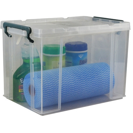 ITALPLAST 20 Litre Stacka Storage Box with Lid - Clear, Each