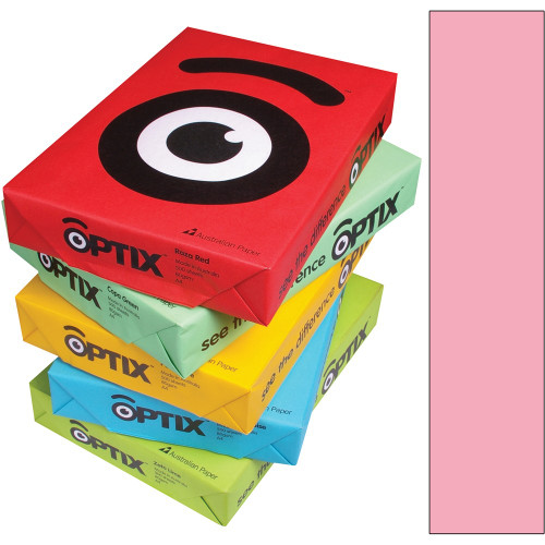 OPTIX COLOURED COPY PAPER A4 80GSM Velo Pink