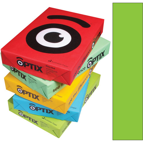 OPTIX COLOURED COPY PAPER A4 80GSM Zeto Lime