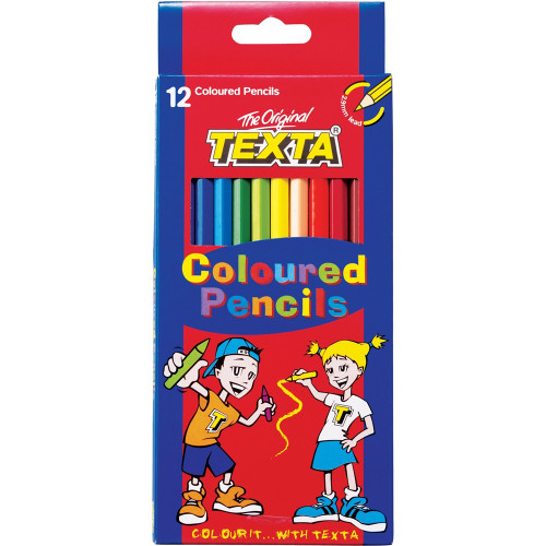 TEXTA REGULAR COLOURED PENCILS Assorted Colours, Pack of 12