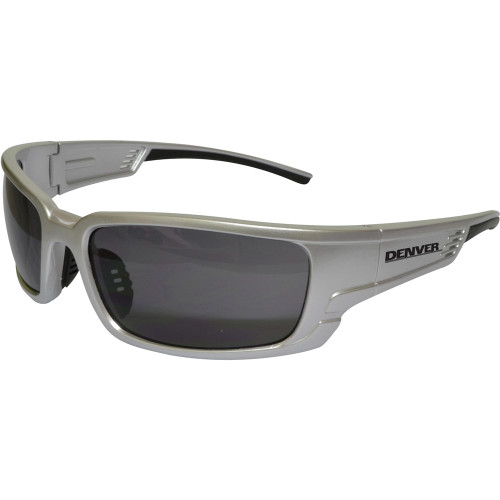 MAXISAFE DENVER SAFETY GLASSES Smoke Lens Pearl Silver Frame *** While Stocks Last - Please Enquire to Confirm Availability ***