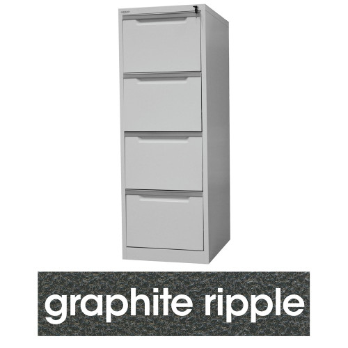 STEELCO FILING CABINET 4 Drawer Graphite Ripple