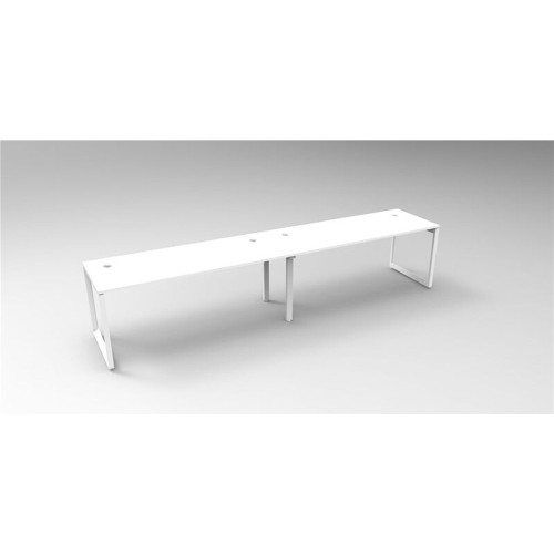 RAPID INFINITY LOOP END LEG Workstation White 1200x700mm 2 Person Singleside No Screen