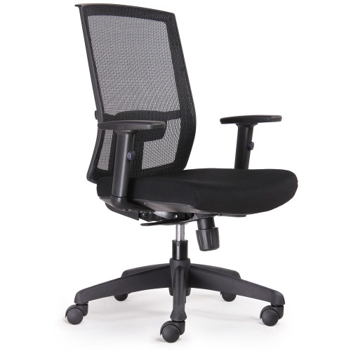 RAPIDLINE EXECUTIVE CHAIR High Back Mesh Black Fabric Seat, Black Mesh