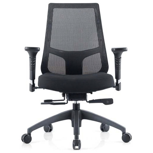 INSPIRE MESH BACK OFFICE CHAIR Black Fabric Seat+Synchron Adjustable Arms+Seat Slider