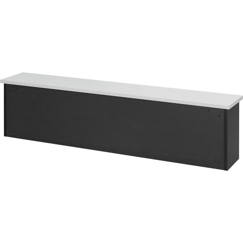 LOGAN RECEPTION HOB 1800X300 White & Ironstone (Hob only - Desk not Included)