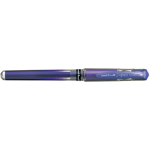 UNIBALL SIGNO BROAD ROLLERBALL Gel Metallic Violet Box of 12