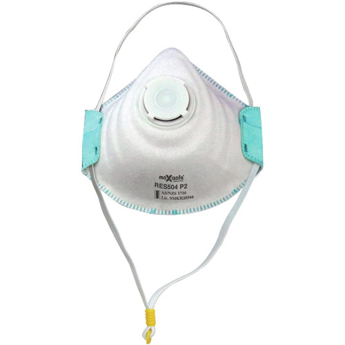 Maxisafe Disposable Respirator Disposable P2 Respirator With Valve, Pack of 10