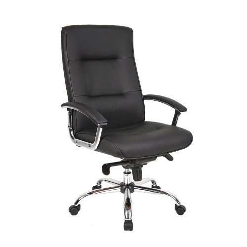 GEORGIA MANAGER CHAIR Black with Chrome Base YS201