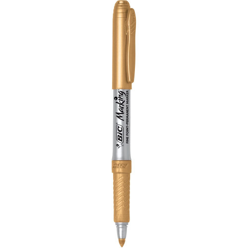 BIC MARK IT PERMANENT MARKER Fine Tip Metallic Gold