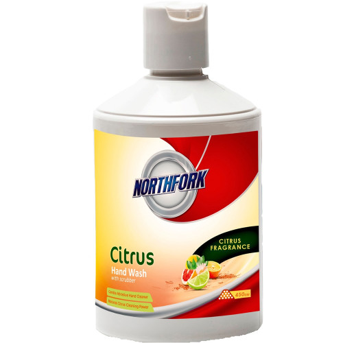 NORTHFORK HAND CLEANER 450gm Citrus H/Wash W/Scrubber *** While Stocks Last ***