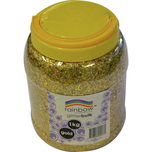 RAINBOW GLITTER BULK 1 KG JAR Gold