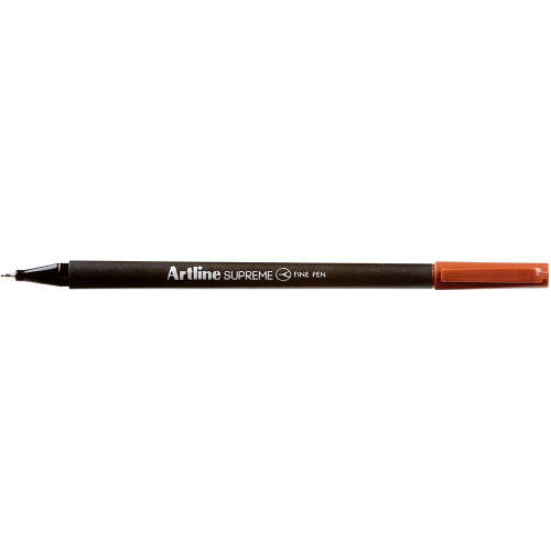 ARTLINE SUPREME FINELINER PENS 0.4mm Brown Pack of 12