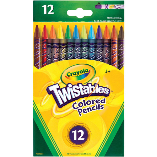 CRAYOLA PENCILS TWISTABLES 12 Asst Colored 68-7408