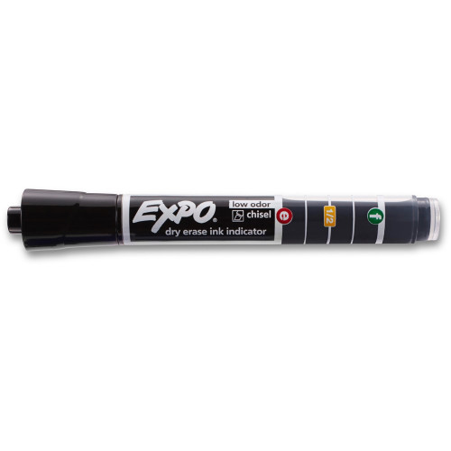 EXPO WHITEBOARD MARKER Ink Indicator, Black, Chisel