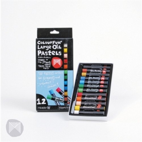 MICADOR COLOURFUN LARGE OIL PASTELS Assorted 12s
