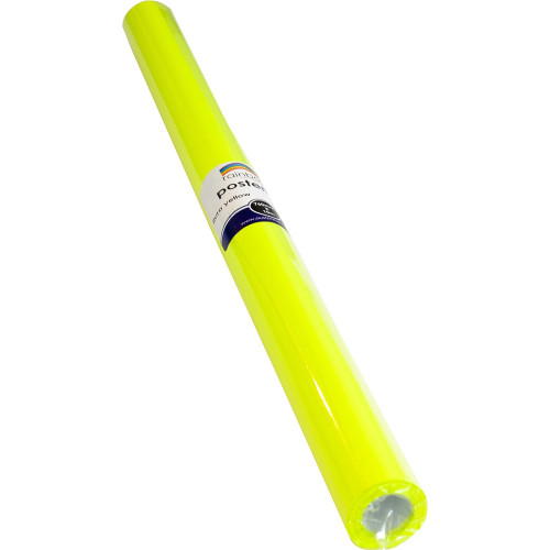 RAINBOW FLUORO POSTER ROLL Fluoro Yellow 85GSM S/S 760mmx10m